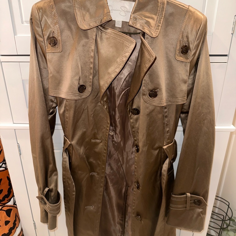 Jessica Simpson Gold Trench Coat